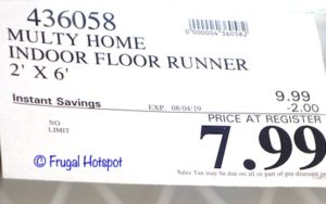 Multy Home Floor Runner 2 X 6 Costco Sale Price Frugal Hotspot