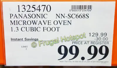 Panasonic Microwave Oven | Costco Sale Price