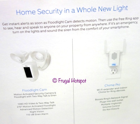 Ring Floodlight Cam and Chime Pro Costco