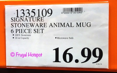 Signature Animal Mugs 6 Costco price