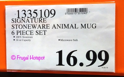 Signature Animal Mugs 6 Costco price Signature Animal Mugs 6 Costco price