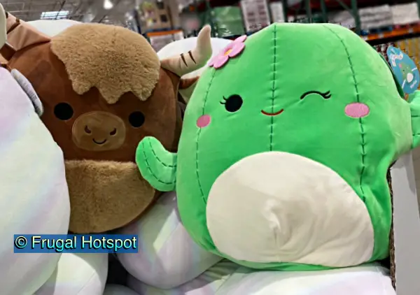 Squishmallows Marshal cow and Martiza cactus at Costco