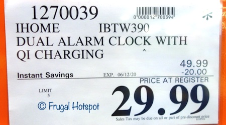 iHome Alarm Clock Charger Costco Sale Price