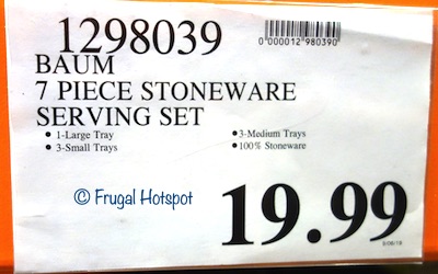 Baum 7-Piece Stoneware Serving Set Costco price