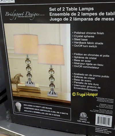Bridgeport Designs Set of 2 Table Lamps Costco