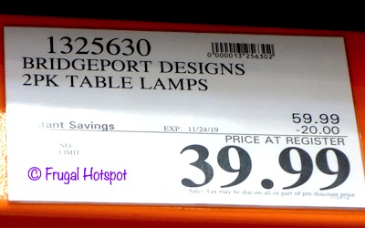 Bridgeport Designs Table Lamps Costco Sale Price Bridgeport Designs Table Lamps Costco Sale Price