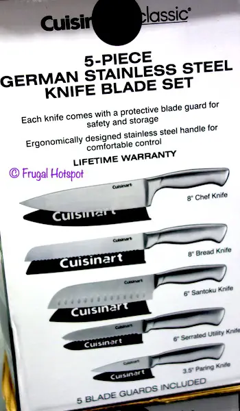 Cuisinart Classic 5-Piece German Stainless Steel Knife Blade Set Costco