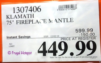 Klamath 75 Fireplace Mantle Costco Sale Price Klamath 75 Fireplace Mantle Costco Sale Price