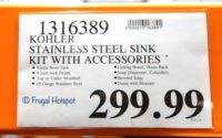 Kohler Stainless Steel Sink Kit Costco Price