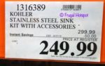 Kohler Stainless Steel Sink Kit Costco Sale Price