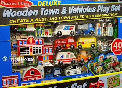 melissa & doug wooden town play set