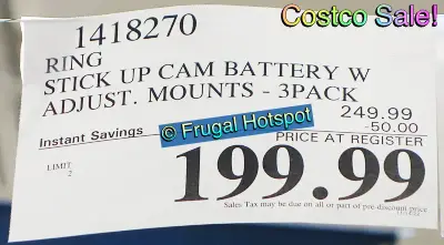 Ring Stick Up Cam Battery 3rd gen | Costco Sale Price