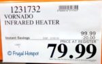 Vornado IR405 Dual Zone Infrared Heater Costco Sale Price
