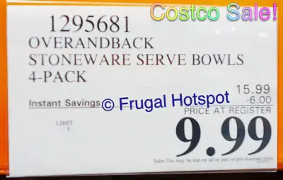 over and back stoneware what a dish serve bowls | Costco Sale Price