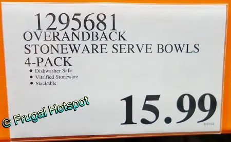 overandback What a Dish! Serving Bowls 4-Piece Set | Costco Price
