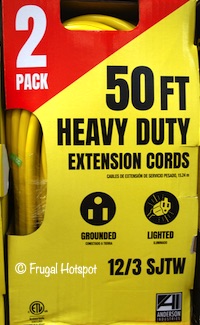 Anderson Industries 50 Ft. Heavy Duty Extension Cords 2-Pack Costco