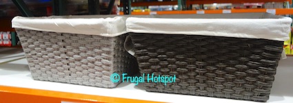 Baum Faux Wicker Bin with Liner Costco Display Baum Faux Wicker Bin with Liner Costco Display