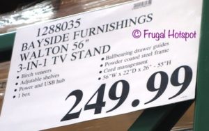 Bayside Furnishings Walton 56 3-in-1 TV Stand Costco Price