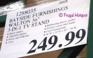 Bayside Furnishings Walton 56 3-in-1 TV Stand Costco Price Bayside Furnishings Walton 56 3-in-1 TV Stand Costco Price
