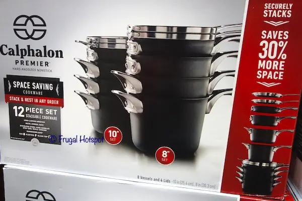 Calphalon Premier Hard Anodized Nonstick Space-Saving 12-Piece Cookware Costco Calphalon Premier Hard Anodized Nonstick Space-Saving 12-Piece Cookware Costco