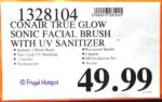 Conair True Glow Sonic Facial Brush with UV Sterilizer Costco Price
