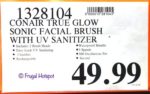 Conair True Glow Sonic Facial Brush with UV Sterilizer Costco Price Conair True Glow Sonic Facial Brush with UV Sterilizer Costco Price