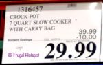 Crock-Pot Cook Carry 7 Slow Cooker Costco Sale Price