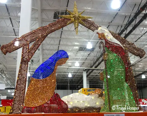 Fabric Mesh Nativity LED Lights Costco