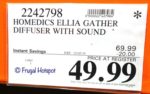 HoMedics Ellia Gather Aroma Diffuser Costco Sale Price HoMedics Ellia Gather Aroma Diffuser Costco Sale Price