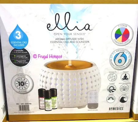 HoMedics Ellia Gather Aroma Diffuser with Essential Oils and Soundspa Costco