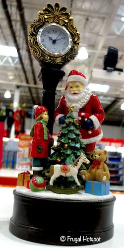 Holiday Clock Santa with LED Tree Costco