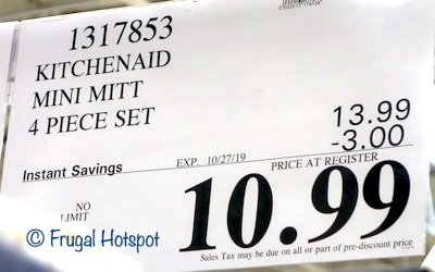 KitchenAid Mini Mitt and Pot Holder Set Costco Sale Price