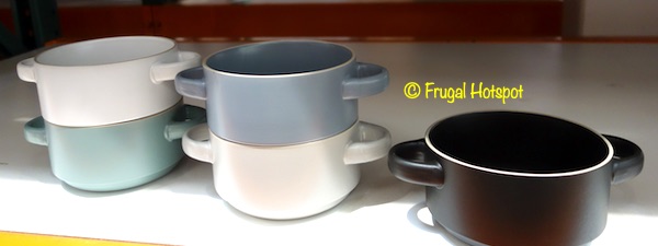 Mikasa Ella 6-Piece Double Handled Stackable Soup Bowls Costco Display