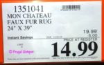 Mon Chateau Faux Fur Rug Costco Sale price