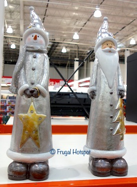 Santa and Snowman with LED Lights Costco