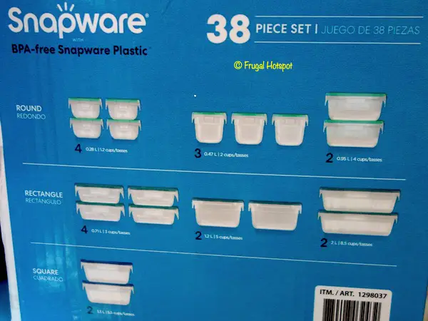Snapware 38-Piece Plastic Food Storage Set Costco