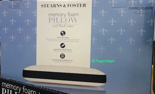 NEW Stearns & Foster Memory Foam Pillow Cool Touch Washable Cover Jumbo/Queen 