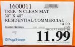 Trek N' Clean Absorbent Floor Mat Costco Sale Price