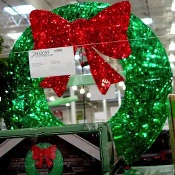 Decorations And Holiday Decor, Large Light Up Wreath Outdoor Costco