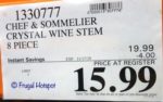 Chef & Sommelier Crystal Wine Stem 8-Piece Costco Sale Price