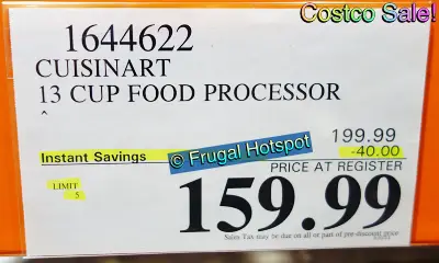 Cuisinart Core Custom 13-Cup Food Processor | Costco Sale Price | Item 1644622