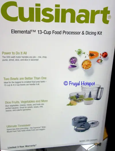 Cuisinart Elemental 13 Cup Food Processor and Dicing Kit Costco