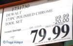 DeWalt 173-Piece Polished Chrome Mechanics Tool Set Costco Sale Price