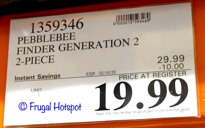 Pebblebee Finder 2.0 plus BlackCard Costco Sale price Pebblebee Finder 2.0 plus BlackCard Costco Sale price