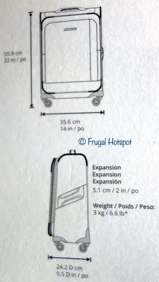 Ricardo Camden Drive Softside Carry-on Dimensions Costco