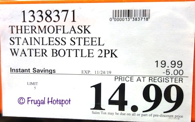 ThermoFlask Stainless Steel Water Bottle Costco Sale Price ThermoFlask Stainless Steel Water Bottle Costco Sale Price