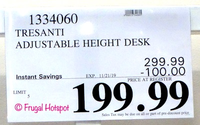 Tresanti Adjustable Height Desk Costco Sale Price Tresanti Adjustable Height Desk Costco Sale Price