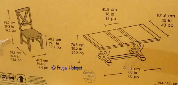 Bayside Furnishings Lakemont 7-Piece Dining Set Dimensions Costco Bayside Furnishings Lakemont 7-Piece Dining Set Dimensions Costco