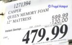 Casper Memory Foam 12-inch Mattress Queen Costco Sale Price