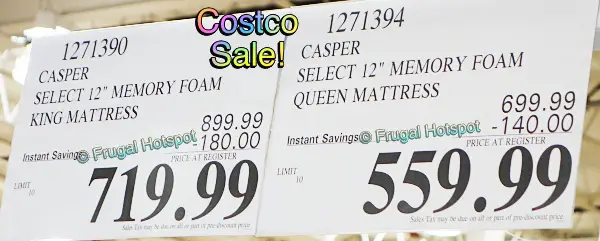Casper Memory Foam Mattress | Costco Sale Price